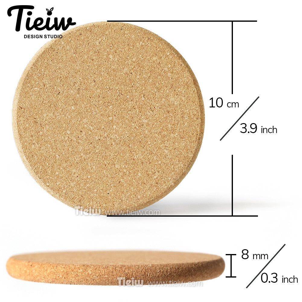 30pcs Personalized Cork Coasters-Tieiw Design-Wedding Favor for Guests Party Bridal Shower Corporate Engraved Coaster Gifts Bulk