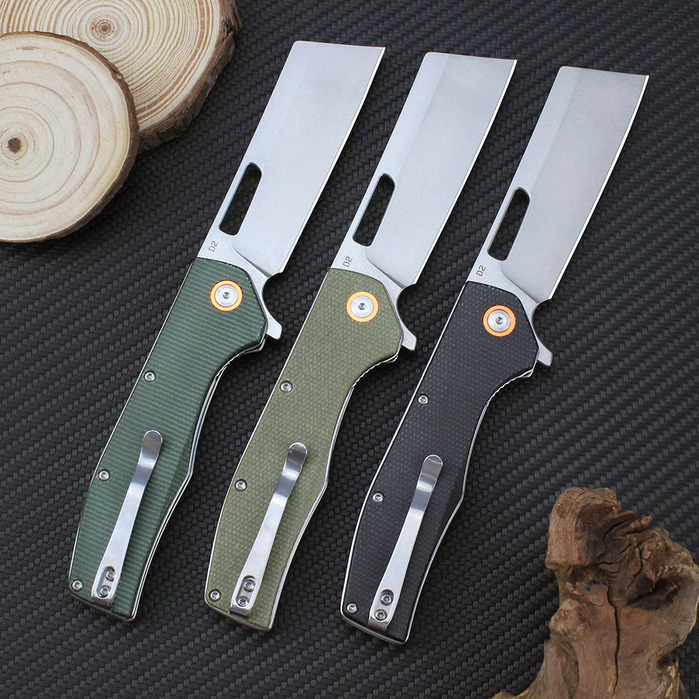 Faca de Bolso Dobrável GT955 Lâmina D2 Cabo Micarta Facas Multiuso para Camping Faca Tática Profissional de Caça ao Ar Livre EDC