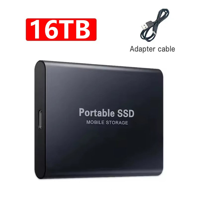 High Speed Portable SSD 1TB 4TB External Hard Drive USB 3.2 Type-C Fast Hard Disk 16TB Mass Solid State Drive for Laptop/PC/MAC
