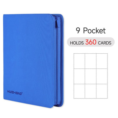 Fichário de Cartões com Zíper, 9/12 Bolsos, Álbum de cards de troca, Página de carregamento lateral durável para mtg tcg para pokemon para yugioh para futebol