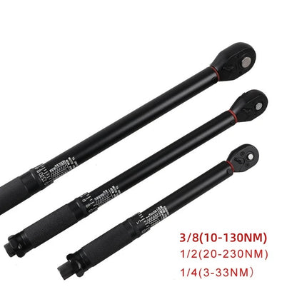 Chave de Torque Pré-definida 1/2'' 3/8'' 1/4'' com Encaixe Quadrado para Bicicleta, Catraca de Duas Vias para Carro, Moto e Ferramentas Manuais Automotivas
