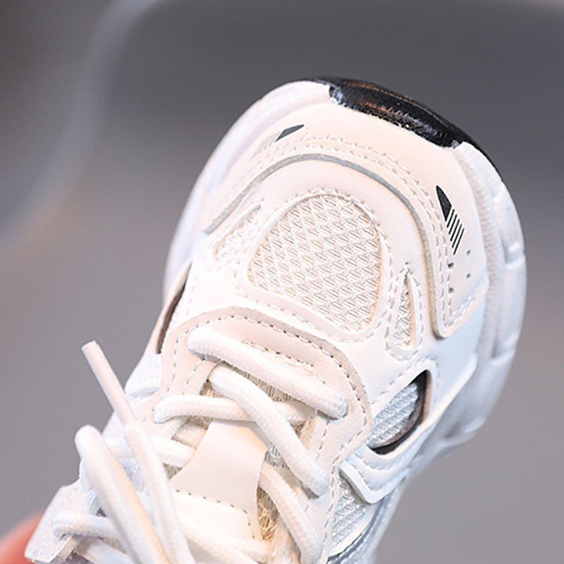 Spring and Autumn Children Sports Shoes Unisex Kids Sneakers Mesh Upper Breathable Basketball Shoes Tennis Casual Flats Footwear