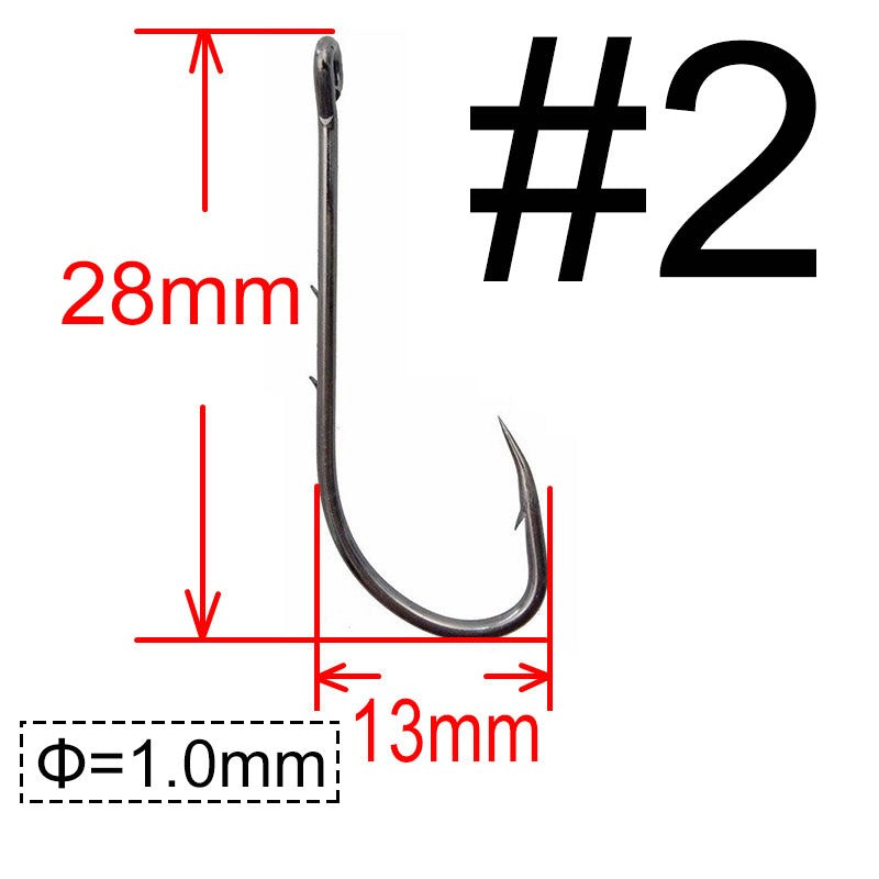 200 unidades Anzol Baitholder Ganchos para Pesca de Carpa Jig Anzol Grande com Farpa Aço de alto carbono