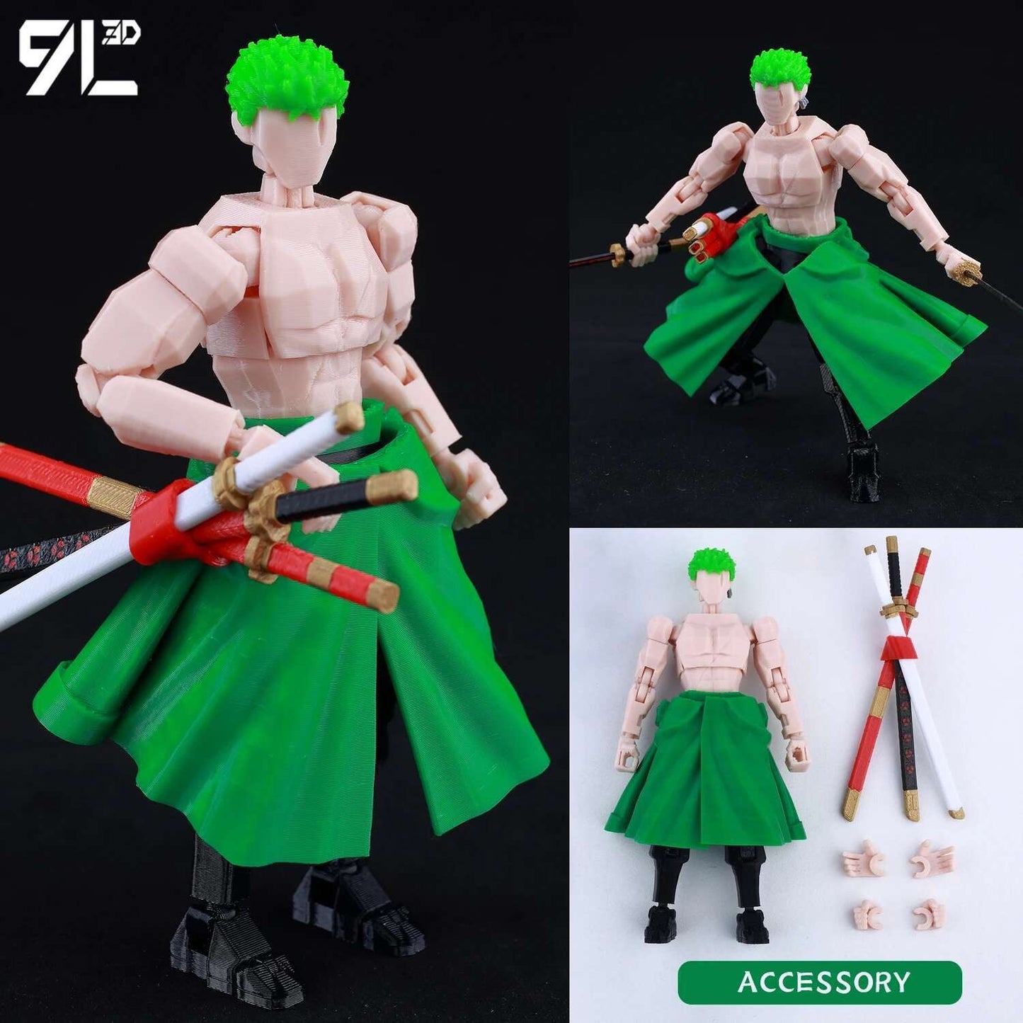 9L3D Lucky13 Titan 13 Ichigo Kurosaki Anime Action Figure Dummy 13 Espada Posável Máscara Oca Modelo Decoração Surpresa de Aniversário