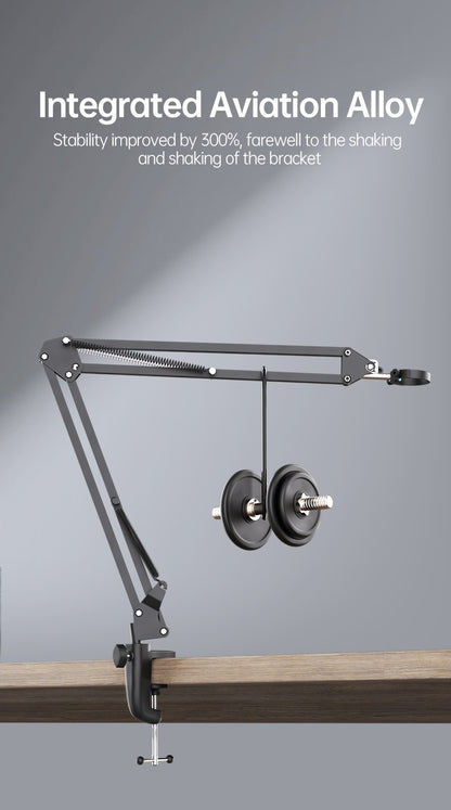 Suporte de braço flexível para microscópio RIEVBCAU? Suporte de metal ajustável compatível com microscópios de moedas DM4 DM7 DM9 MS1 MS3