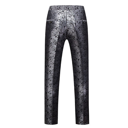 Calça Social Masculina Azul, Calça de Tecido Jacquard, Calça de Terno para Festa de Casamento, Tamanhos Asiáticos M-5GG 6GG, Pantalones Hombre