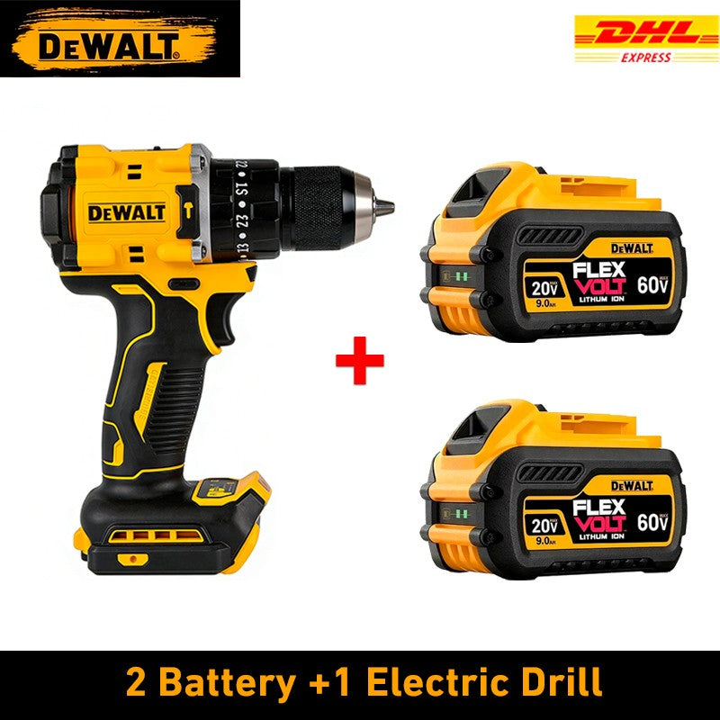Kit de Furadeira/Parafusadeira a Bateria DEWALT DCD805 Brushless com Bateria 20V 6Ah e Carregador, Conjunto de Ferramentas Elétricas de Alta Performance