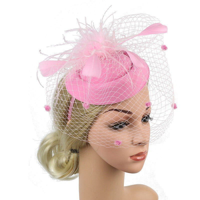 Handmade Large Women Feather Floral Hair Fascinator Hat Headband Accessories New Fedoras