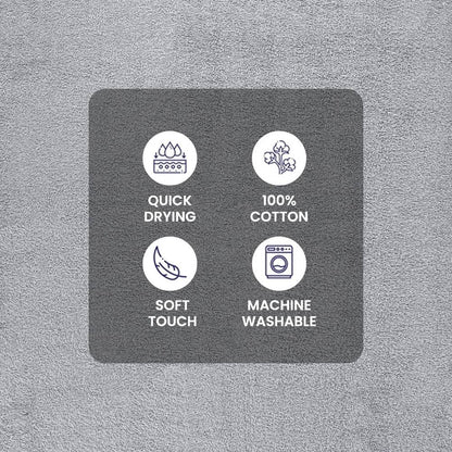 10 Piece Cotton Towel Set Soft Absorbent Bath Towels Quick Dry Durable Washcloths Hand Towels Popcorn Textured Border Machine