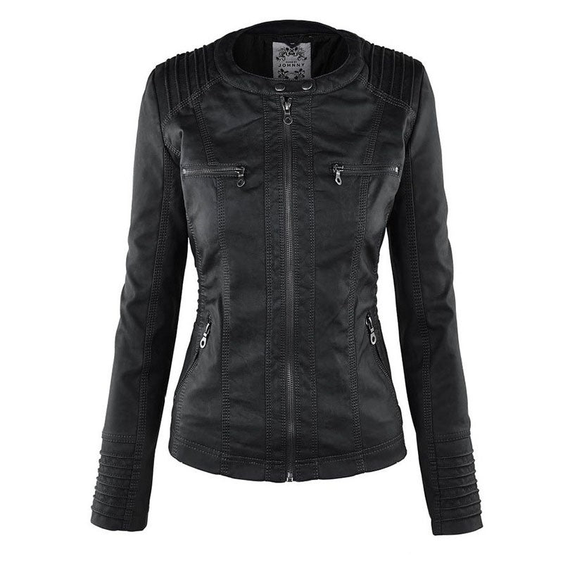 Faux Leather Jacket Women 2025 Basic Jacket Coat Female Winter Motorcycle Jacket PU Leather Zipper Hoodies Outerwear chaqueta