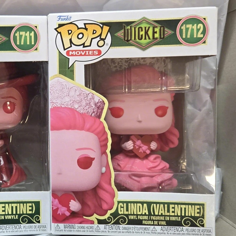 Funko Pop Wicked Boneca Elphaba Glinda Valentine #1711 1712 11,8 cm de altura Bonecas Colecionáveis Edição Limitada Modelo Brinquedo Presente