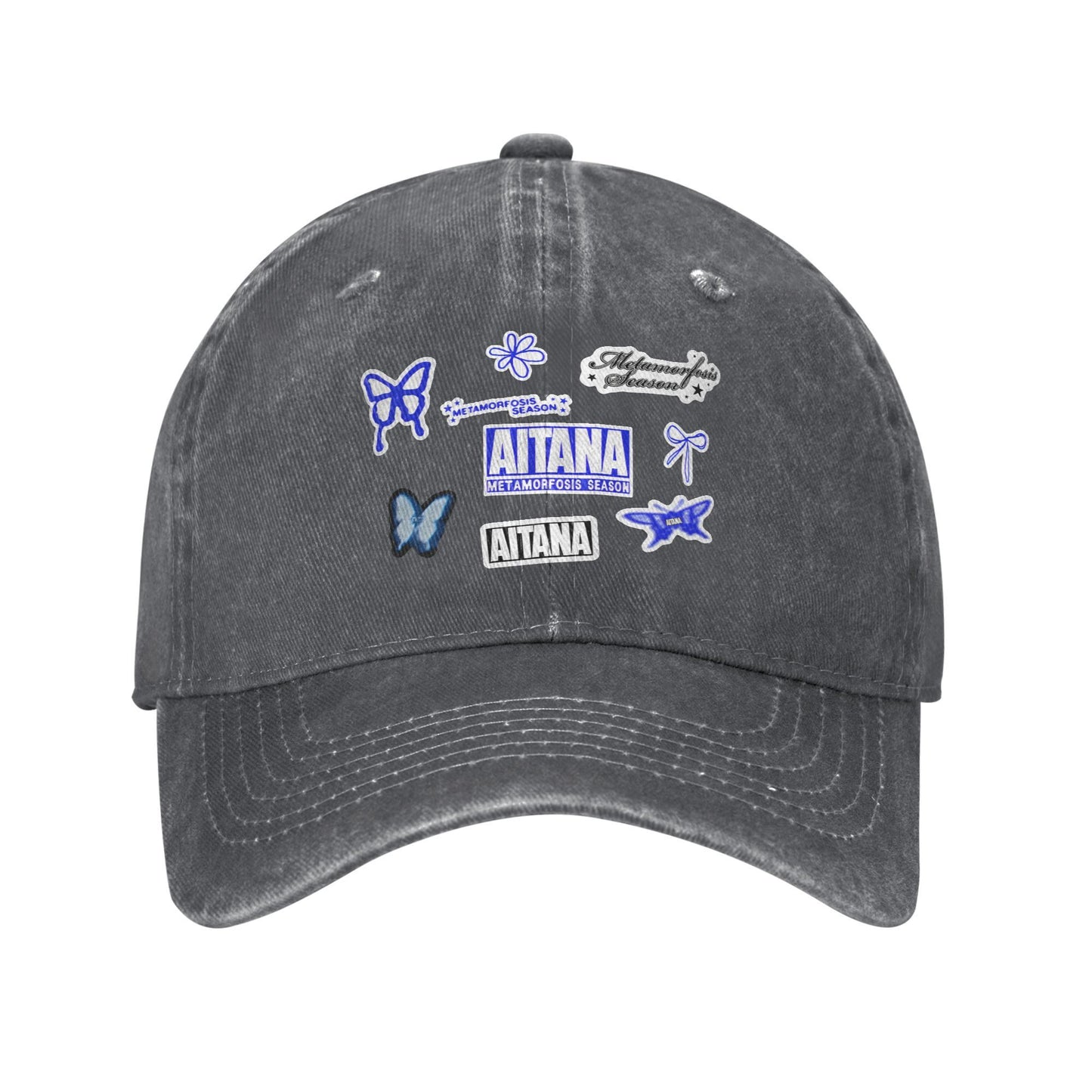 Boné de beisebol Summer Butterfly Aitana Boné de sol Dropshipping Design Bonés de Hip Hop Lavados Masculino Adulto Vintage Kpop Rock Bonés de beisebol