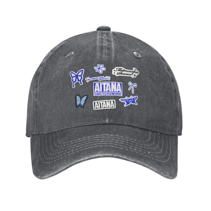Boné de beisebol Summer Butterfly Aitana Boné de sol Dropshipping Design Bonés de Hip Hop Lavados Masculino Adulto Vintage Kpop Rock Bonés de beisebol