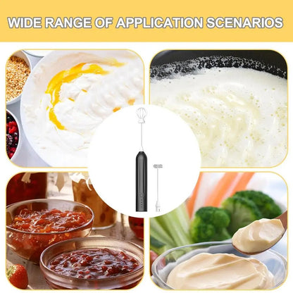 Electric mixer, handheld egg beater, dessert cake cream maker, 3-speed portable beverage coffee machine, kitchen milk frother