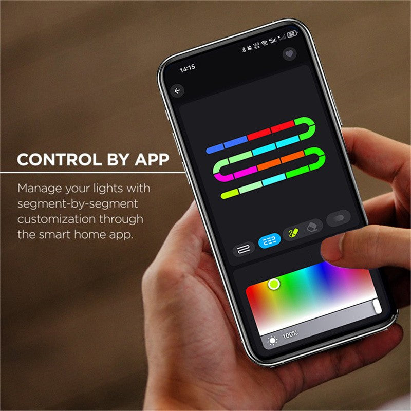 360 Degree Round Reticulate Neon LED Strip with Remote Control,RGBIC Nylon Flexible Dream Colorful Rope Light For Bedroom Living