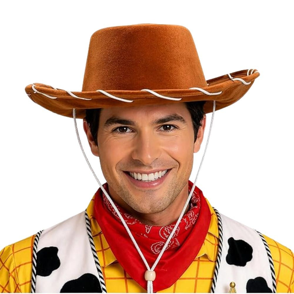Fantasia Woody Jessie Cosplay Felt Hat Cap Adult Roleplay Props Fancy Dress Up Halloween Carnival Costume Accessories Gifts