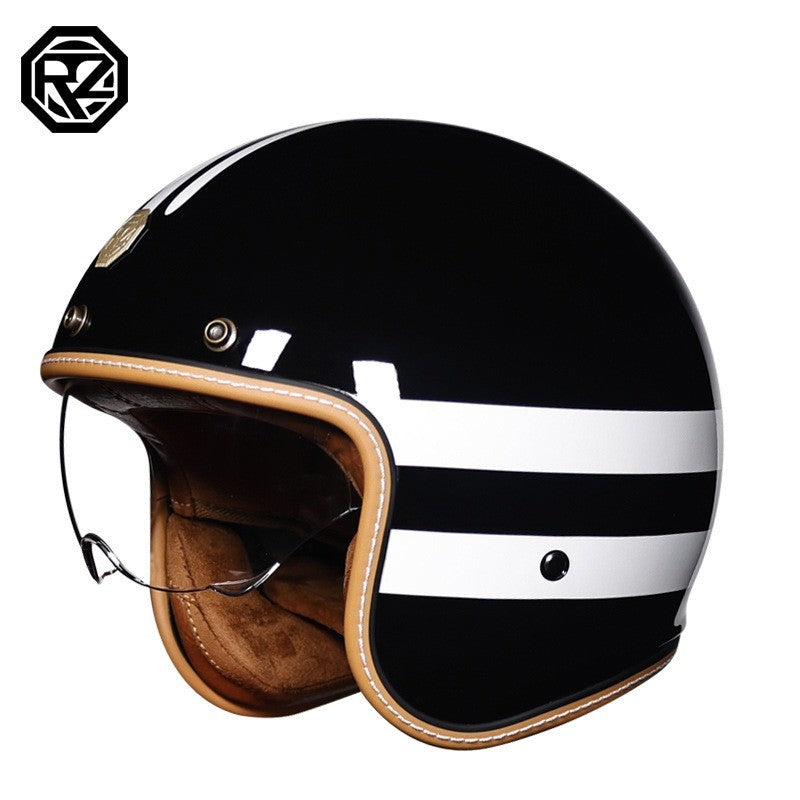 Retro Half Helmet for Motorcycle & Electric Vehicle - Unisex Universal Fit with Personalized Designs