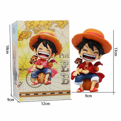 One Piece Portátil Luffy Zoro Portgas D. Ace Sentado Yamato Q Versão Jogo de Moda Desenho Animado Anime Carro Ornamento Presente