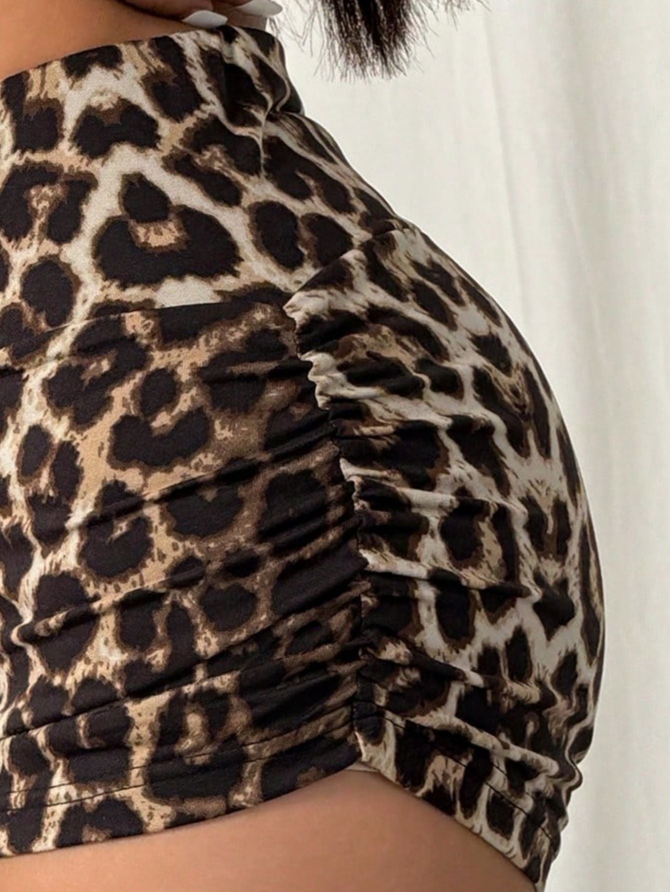 Women's leopard print fashionable hot pants, Y2K shorts