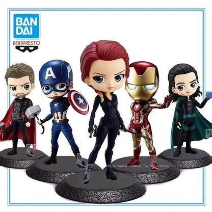 Bandai original Banpresto Qposket Vingadores Capitão América Thor Odinson Viúva Negra Bucky Barnes Thor Fine Collection Figuras