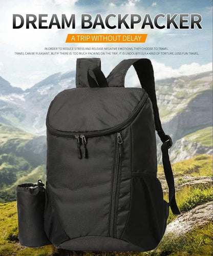 Portable Outdoor Ultra Light Backpack Foldable Storage Waterproof Men's and Women's Outdoor Hiking Cycling Camping Sports Bag