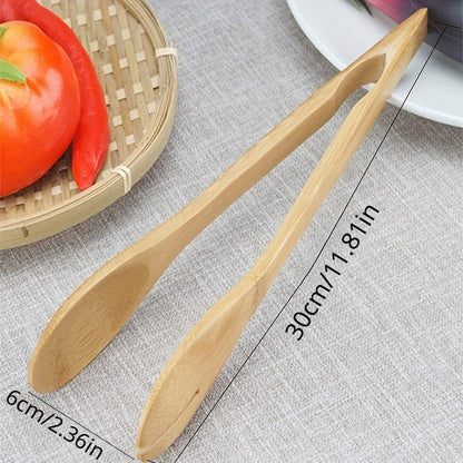 1pc, Serving Tongs, Food Tongs, Barbecue Tongs, Wooden Fruit Tongs,Bread Tongs,Steak Tongs,Salad Tongs, Dessert Tongs for Buffet