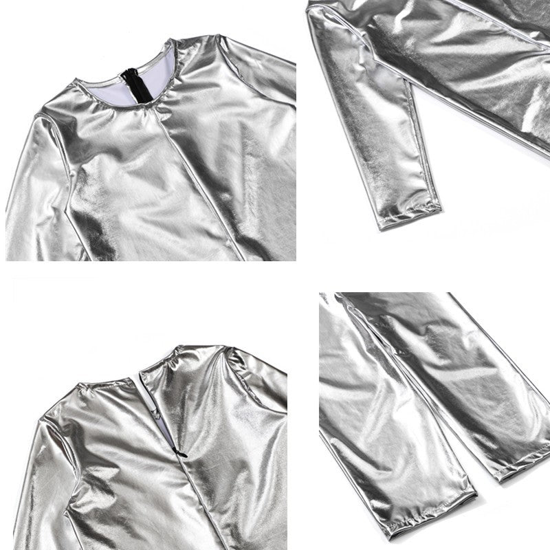 Kids Alien Cosplay Costume Space Travel Astronaut Jumpsuit Halloween Performance Outfit for Boys and Girls with Hat, Gloves