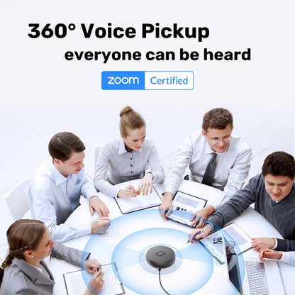 EMEET USB Wired Speakerphone Conference Speaker With 2 Mics 360° Voice Pickup Meeting Microphone Zoom Certified for Office/Home