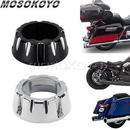 Exhaust Tips Muffler Pipe Plug Cover For Two Brother Harley Dyna Super Glide FXD Low Rider FXDL Street Bob FXDB FXDBB Softail