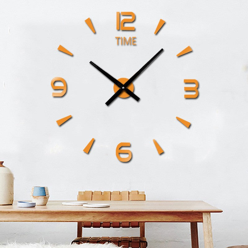 Modern Design Large Wall Clock 3D DIY Quartz Clock Fashion Watch Acrylic Mirror Stickers Living Room Home Decoration Decor