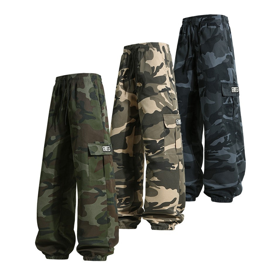 Men's Tactical Camouflage Overalls High-Quality Combat Pants Multi-Pocket Trousers Sports Training Casual Work Pants