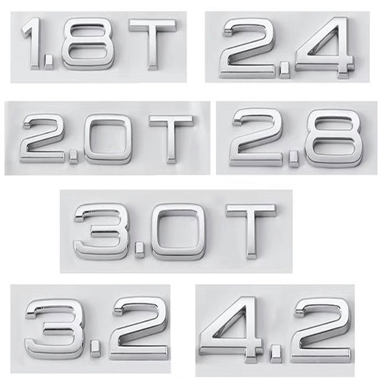 3D ABS Chrome Black Car Letters Rear Trunk Badge Sticker Logo 3.2 3.6 TDI Emblem Decals For Audi 3.2 3.6 TDI Auto Accessories