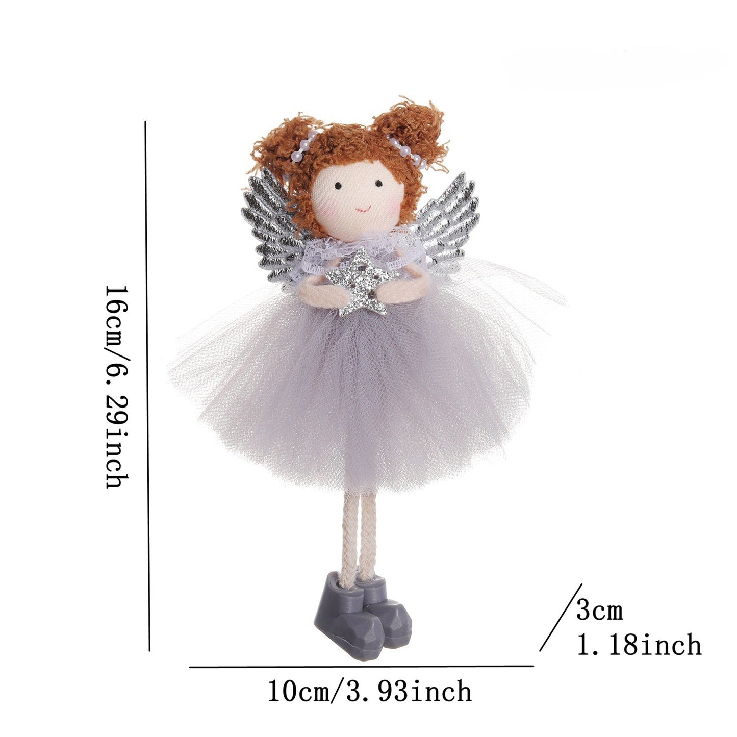 Christmas plush antlers angel girl pendant Christmas tree pendant creative doll pendant gift