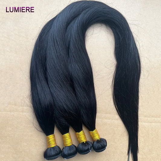 8-40" Bone Straight Human Hair Bundles 1/3/4 PCS Brazilian Hair Weave Raw Human Hair Bundles Deal Virgin Hair Extensions Lumiere