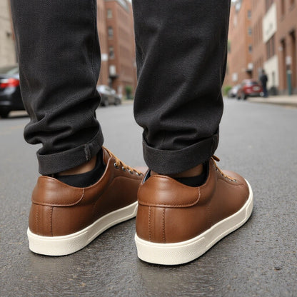 Men's casual shoes 2025 brand fashion comfortable leather shoes men