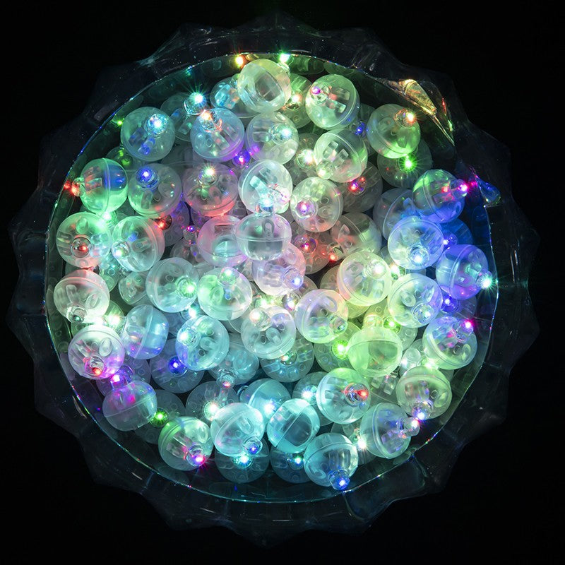 50/100/150/200/300pcs Tumbler Round Ball Light Balloon LED Flash Luminous Lamps Lantern Light for Wedding Party Birthday Decor