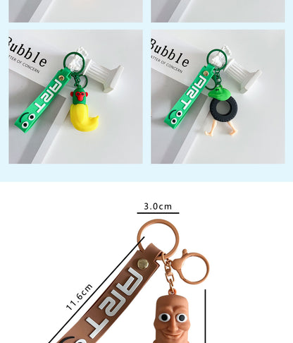 Italian Brainrot Keychain Accessories, Tungtungsahur Whimsical Abstract Mirage Creature Designs Bag Charm