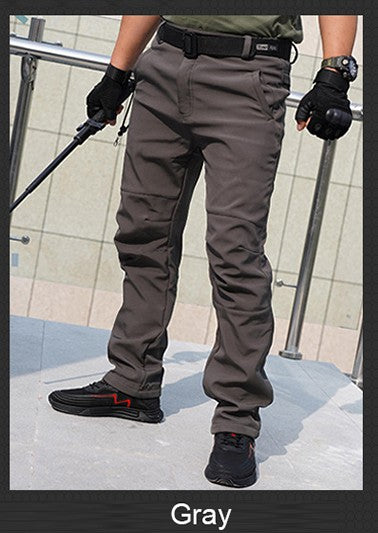 TRVLWEGO Thick Warm Fleece Hiking Pants Men Winter Waterproof Windproof Outdoor Soft Shell Rain Trekking Camping Ski Trousers