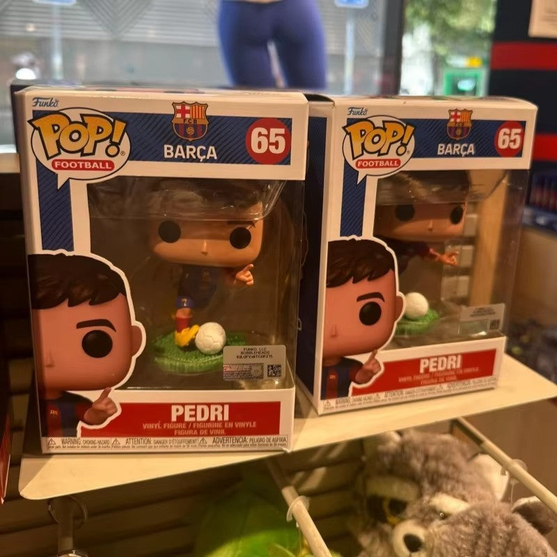 Funko Pop Series Official Genuine Action Doll Model  Ter Stegen Raphinha Gavi Pedri Xavi Q Version Vinyl Sculpture Dolls Gift