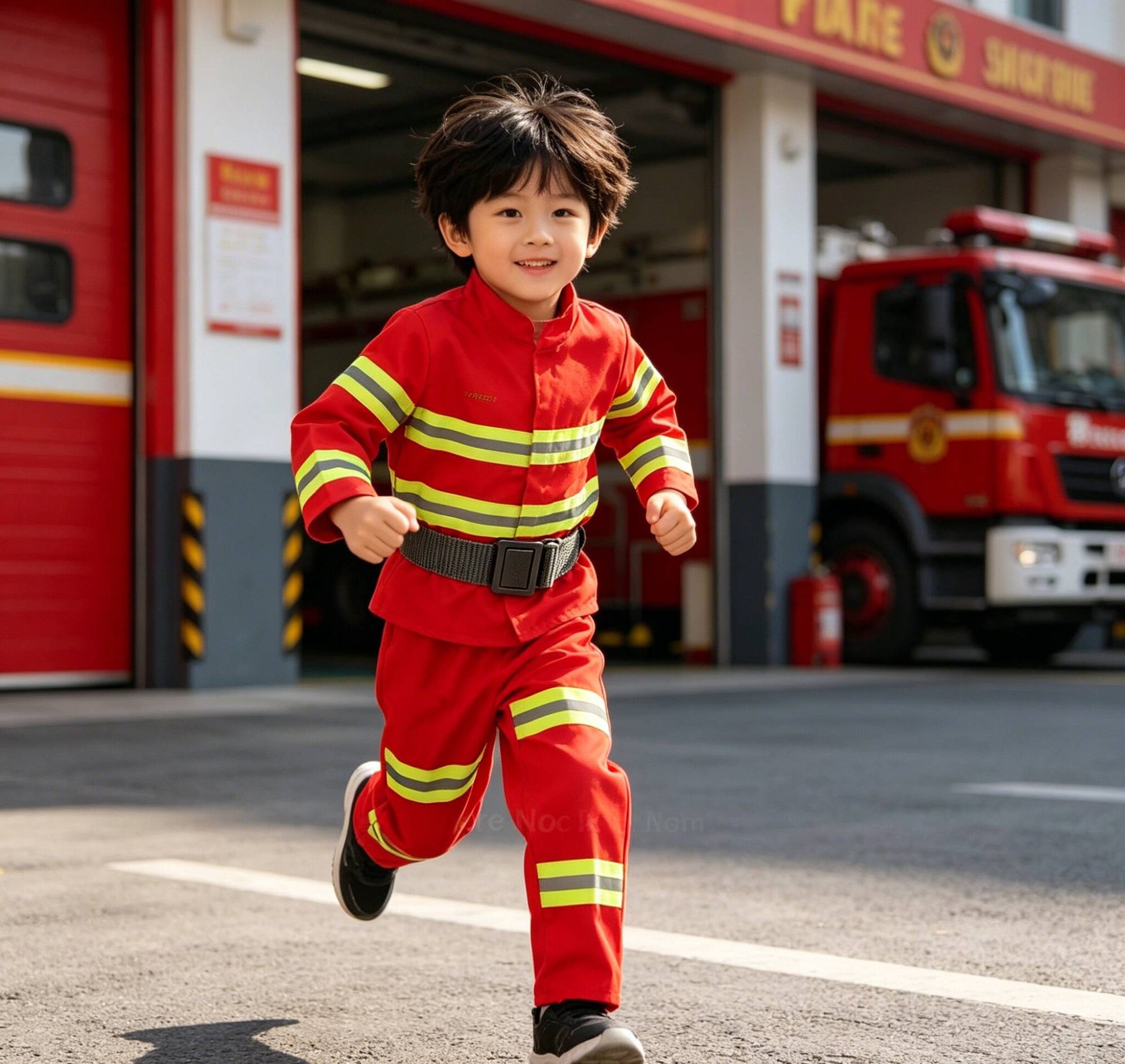 Kids Firefighter Halloween Cosplay Uniform Toys Children Sam Firemen Role Work Clothing Suit Boy Girl Performance Party Costumes