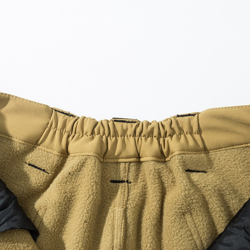 Men Winter Autumn Warm Fleece Pants Waterproof Hiking Camping Climbing Cargo Military Tactical Casual Trousers Softshell Elastic