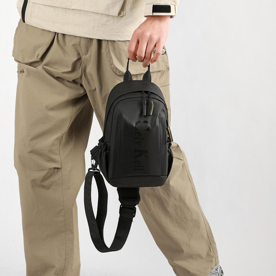 Men's Stylish Chest Pack Convertible Outdoor/Daily Messenger Bag Multi-Position Shoulder Strap  Waterproof Design