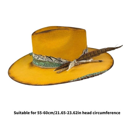 31BB Elegant Homburg Hat Wool Fedoras Flat Wide Brimmed Hat Surprise Gifts Headwear for Vacation Photo Props