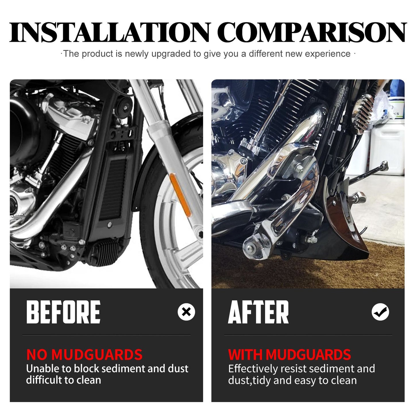 Spoiler Inferior Dianteiro da Carenagem do Motor para Harley Touring FLHT FLHX 1996-2017 Softail Breakout Dyna 2004-2017