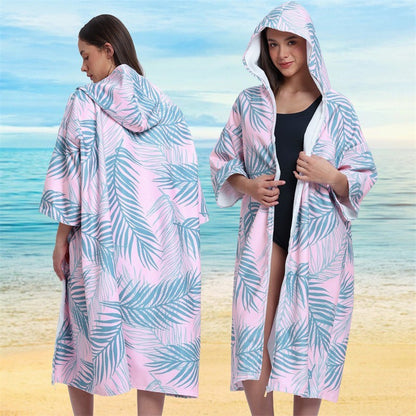 Beach bathrobe Cape surf poncho adult men hooded  Quick drying bath towel for outdoor sandbeach from China