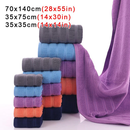 100% Cotton Towels Set, Highly Absorbent Bath Towel Set Washcloths 3-piece Set Used In Beach Bathroom Hotel Quality Soft Towel
