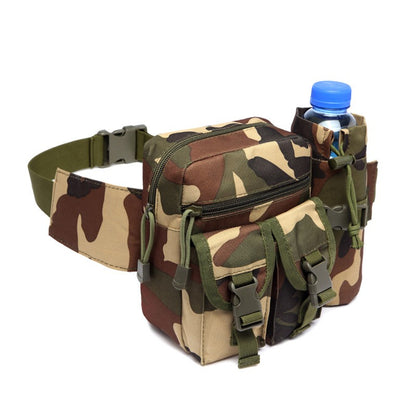 Outdoor Waist Bag Men Tactical Water Bottle Waterproof Bags Camouflage Hunting Hiking Climbing Bag Nylon Mobile Phone Belt Pack