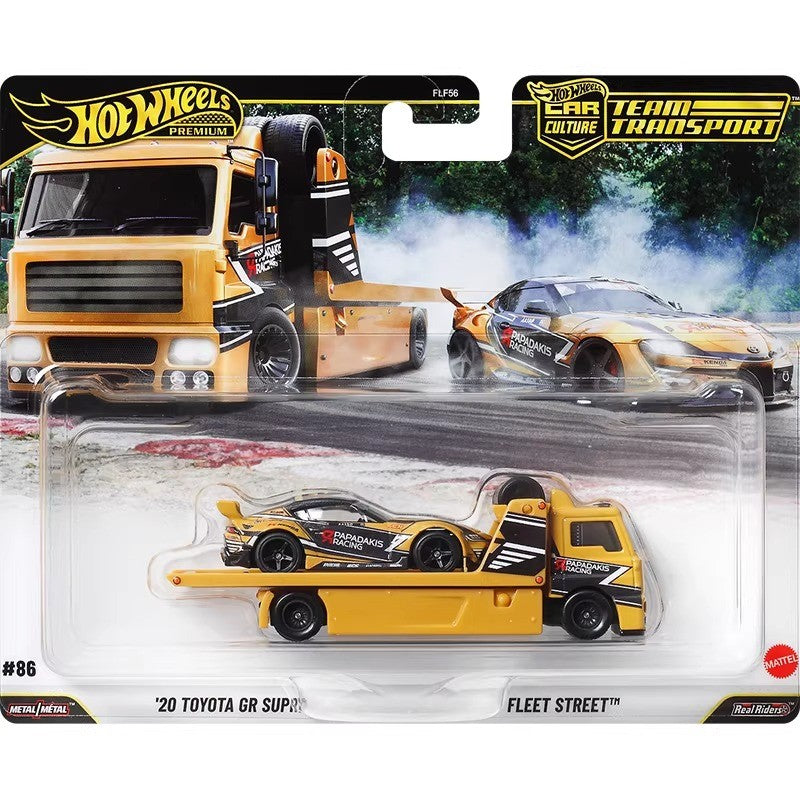Hot Wheels FLF56-J Team Transport Series,Toyota GR Supra Impala Ford Capri GR5,1:64 Diecast Vehicle Collectible Toy Gift for Kid