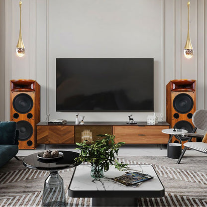 Alto-falante de chão de alta qualidade H18 de nível audiófilo, de madeira maciça, tipo corneta, duplo de 12 polegadas, tipo hifi, passivo