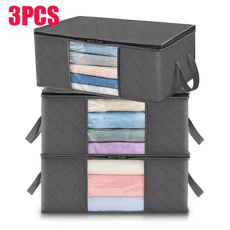 Storage Bag Foldable Large Capacity Clothes  Blanket Storage Bags Storage Containers for Organizing Bedroom Closet Clothing